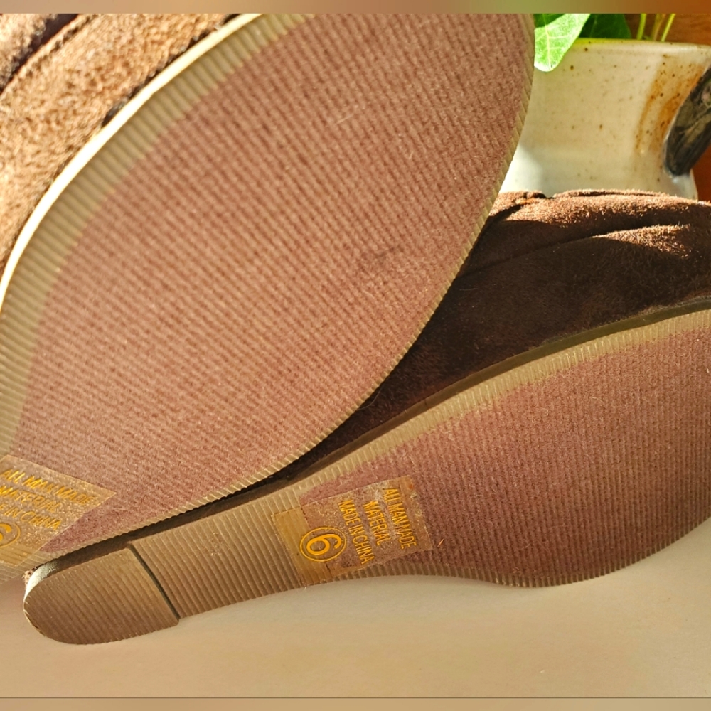 Soda - Patio-S Faux Suede Slip-On Loafer Wedge He… - image 7